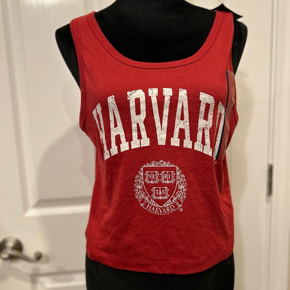Harvard Cropped Tank Top Size Large NWT